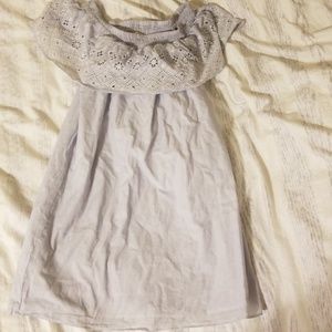 Off the shoulder ruffle top cotton dress